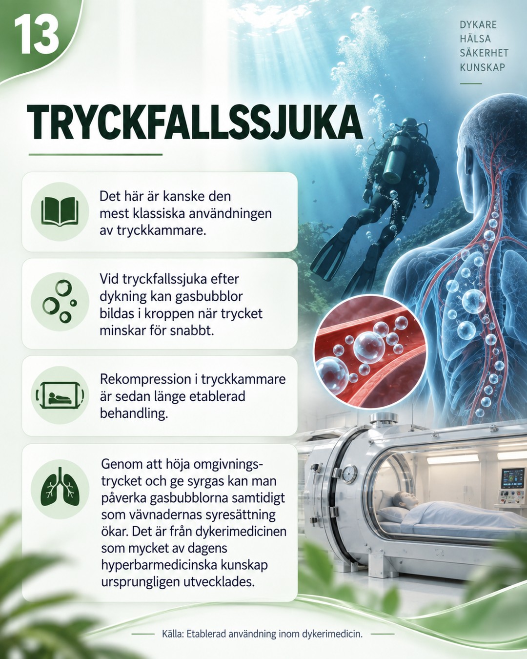 Det här är kanske den mest klassiska användningen av tryckkammare.